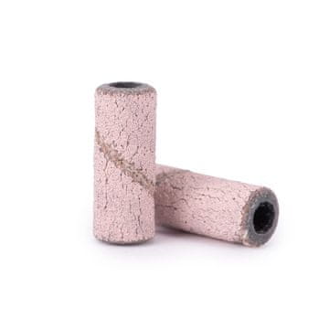 AlleMed Kapice za manikuro in pedikuro, trni, abrazivne blazinice, mini valj, 3 mm, granulacija 240, roza, 50 kosov.