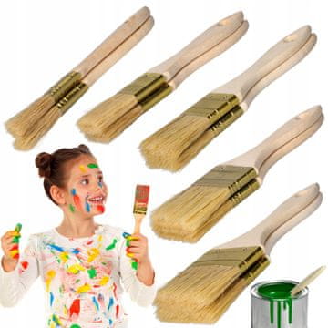 shumee Komplet ploščatih čopičev 12, 25, 36, 50, 63 mm, čopič za poliranje in barvanje 10 kosov