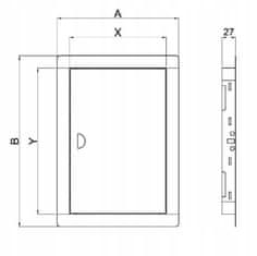 shumee INŠPEKCIJSKA VRATA 20x40 Z ZAKLJUČNICO, NERJAVEČE