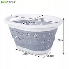 shumee ZLOŽLJIVA SILIKONSKA KOŠARA ZA PERILO VELIKA ZLOŽLJIVA SILIKONSKA POSODA 25 L