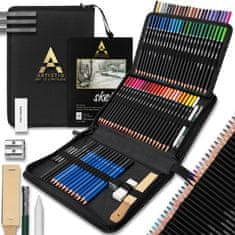 shumee ARTISTIQ PROFESIONALNI KOMPLET ZA SKICIRANJE, RISANJE IN BARVANJE 96 v 1