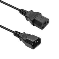 Podaljševalni kabel Qoltec IEC C13/C14 | 3x1,00 mm² | 5 m
