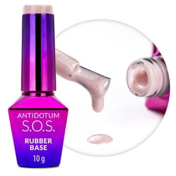 shumee Gumijasta podlaga za fleksibilne nohte, manikuro, pedikuro, za pritrjevanje okraskov, SOS Antidote Molly Nails Endless Flame 10g