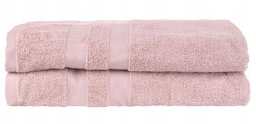 shumee Komplet brisač 70x140 bombaž roza MORAJ 2 kosa