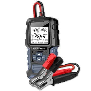 shumee Qoltec digitalni tester akumulatorjev z LCD zaslonom | 12 V | 24 V | 3 Ah–250 Ah