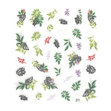 shumee 5D nalepke za nohte samolepilni listi št. 21