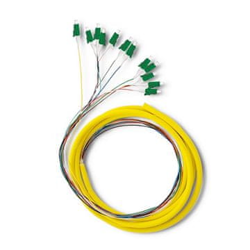 Qoltec 12 x optični pigtail LC/APC | enomodni | G652D | 2 m