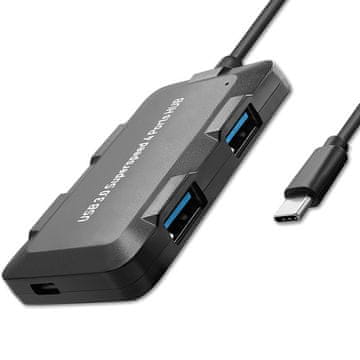 Qoltec Qoltec Hub adapter USB-C 3.1 5v1 | 4x USB 3.0 | micro USB