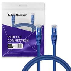 Qoltec UTP patchcord kabel | CAT6 | 2 x RJ-45 | 1 m | Visoka hitrost | Zlat