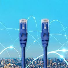 Qoltec UTP patchcord kabel | CAT6 | 2 x RJ-45 | 1 m | Visoka hitrost | Zlat