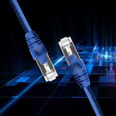 Qoltec Kabelski patchcord FTP | CAT6 | 2 x RJ-45 | 1 m | Visoka hitrost | Zlat | Zaščiten