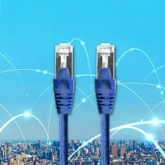 Qoltec Kabelski patchcord FTP | CAT6 | 2 x RJ-45 | 1 m | Visoka hitrost | Zlat | Zaščiten