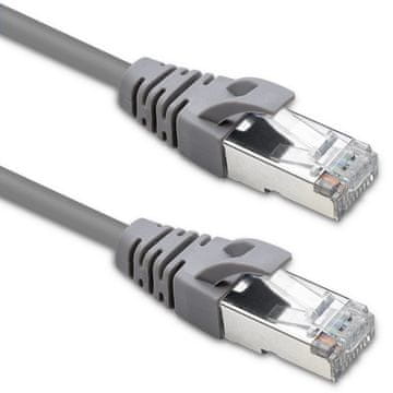 Qoltec Kabelski patchcord FTP | CAT5e | 2 x RJ-45 | 1 m | Visoka hitrost | Zlat | Zaščiten