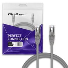 Qoltec Kabelski patchcord FTP | CAT5e | 2 x RJ-45 | 1 m | Visoka hitrost | Zlat | Zaščiten