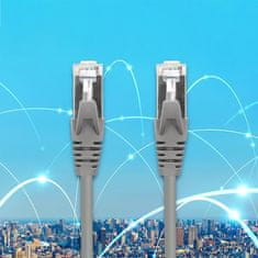 Qoltec Kabelski patchcord FTP | CAT5e | 2 x RJ-45 | 1 m | Visoka hitrost | Zlat | Zaščiten