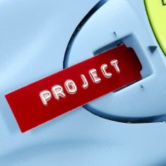 shumee Komplet 4 3D trakov Qoltec za DYMO Omega Embosser | 9 mm * 3 m | 4 barve | samolepilni