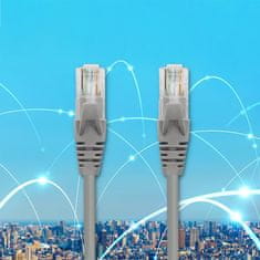 Qoltec UTP patchcord kabel | CAT5e | 2 x RJ-45 | 1 m | Visoka hitrost | Zlat
