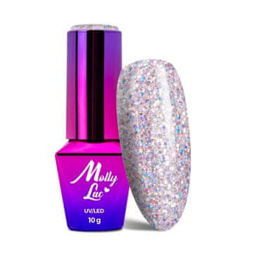 shumee MollyLac lak za nohte z bleščicami Born To Glow Scandalous Hybrid 10 g št. 570