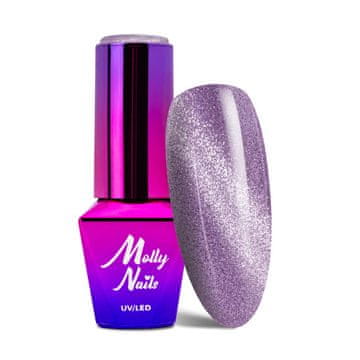 shumee Molly Nails Hibridni lak za nohte Cat Eye Womanity Miss Violet 8 g št. 442