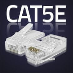 shumee Modularni konektor Qoltec RJ45 | CAT5e | UTP | Pozlačeni kontakti | 100 kosov