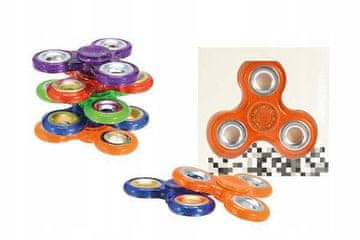 shumee ROČNI FIDGET SPINNER Z BLEŠČICAMI PROZOREN
