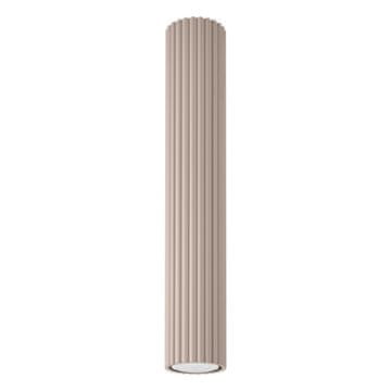 shumee Moderna stropna svetilka taupe okrogla valovita cev 40 cm 1xGU10 10W KARBON Sollux Lighting