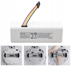 shumee Polnilna baterija za Xiaomi Mi Robot Vacuum Mop 1C Mijia 1C 14.4V 2600mAh