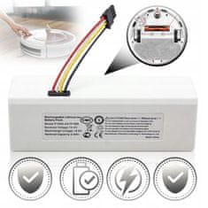 shumee Polnilna baterija za Xiaomi Mi Robot Vacuum Mop 1C Mijia 1C 14.4V 2600mAh