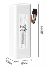 shumee Polnilna baterija za Xiaomi Mi Robot Vacuum Mop 1C Mijia 1C 14.4V 2600mAh
