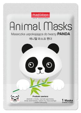 shumee PUREDERM Animal Mask pomirjujoča maska za obraz Panda 21 ml