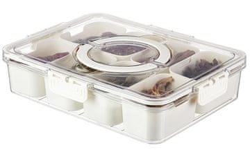 shumee Posoda za shranjevanje začimb, nepredušno zaprt organizator, 8 predelkov