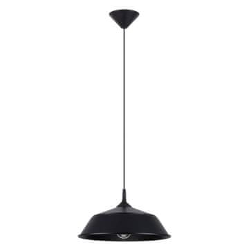 SOLLUX lighting Črna viseča svetilka FRIKA 1xE27 15W SL.1328 Sollux Lighting