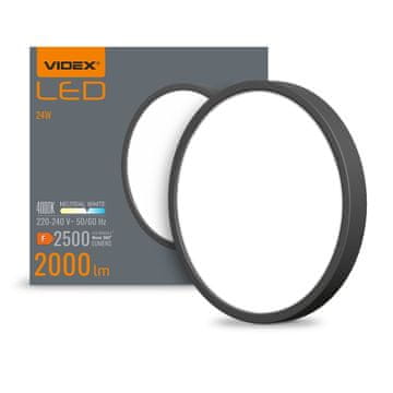 shumee Stropna svetilka Down Light črna razred E 20W 2500lm 3000K / 4000K / 6500K 26,4 cm Videx