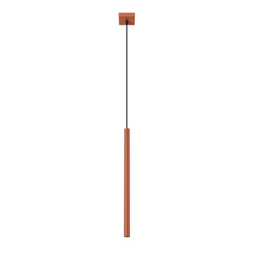 SOLLUX lighting Moderna okrno rdeča cevna viseča svetilka 50 cm za kuhinjo in jedilnico nad otokom 1xG9 8W PASTELO Sollux Lighting