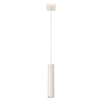 SOLLUX lighting Moderna bež cevna viseča svetilka 30 cm za kuhinjo in jedilnico nad otokom 1xGU10 10W LAGOS Sollux Lighting