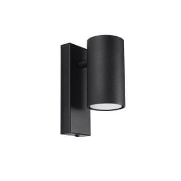 shumee Moderna okrogla črna stenska svetilka UTTI 1xGU10 10W SL.1077 Sollux Lighting