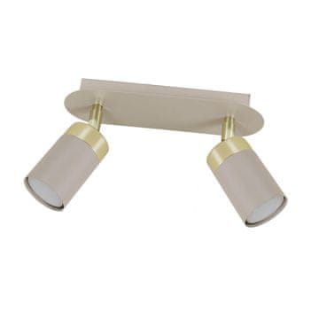 shumee Moderna stropna svetilka, kašmirsko-zlati trak, dekorativni premični reflektorji, 2xGU10 10W JOKER CASHMERE Milagro