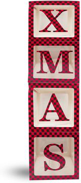 shumee Rdeče božične balone 30x30cm z napisom XMAS, 4 kosi.