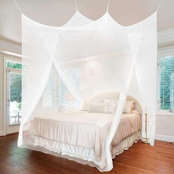 shumee Zložljiva mreža proti komarjem za posteljo proti mrčesu 190x200 cm