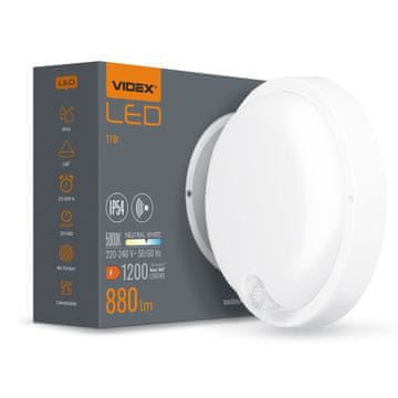 VIDEX Stenska svetilka za fasado s PIR LED senzorjem gibanja 11W IP54 KIRA Videx
