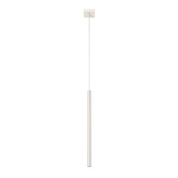 SOLLUX lighting Moderna bež cevna viseča svetilka 50 cm za kuhinjo in jedilnico nad otokom 1xG9 8W PASTELO Sollux Lighting