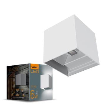VIDEX Zunanja stenska svetilka, nastavljiva navzgor in navzdol, LED 6W bela IP54, ERIC Videx