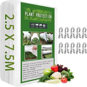 shumee Vrtna tkanina za zimsko zaščito rastlin pred zmrzaljo 30 g/m² 2,5x7,5 m