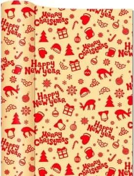 shumee Darilni papir za zavijanje božičnih daril, dekorativni, 0,43 x 15 m