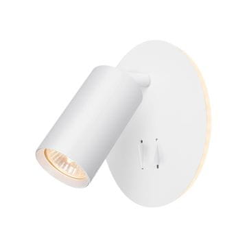 shumee Toplo bela LED stenska svetilka za spalnico, 5 W in GU10, 2x stikala Videx