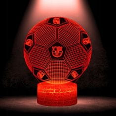 shumee Nočna namizna svetilka za otroke FC Barcelona Football HERB 16 LED 3D + daljinski upravljalnik