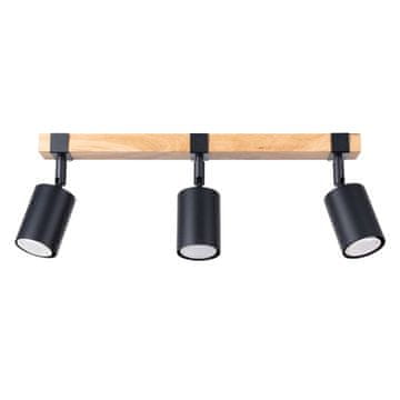 SOLLUX lighting Skandinavska trojna stropna svetilka črna 3xGU10 10W FAGER SL.1345 Sollux Lighting