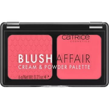 shumee CATRICE Blush Affair paleta rdečil v prahu in kremi 010 Stunning Strawberry 6 g
