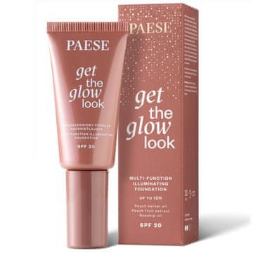 shumee PAESE Get The Glow Look osvetljevalni tekoči puder za obraz SPF20 2N Sand Beige 30 ml