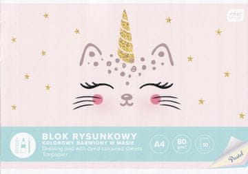 shumee INTERDRUK RISALNI BLOK A4 10 listov, pastelni risanje blok